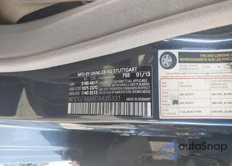 2013 Mercedes-Benz C 300 from USA, damaged, VIN WDDGF8AB8DA835331